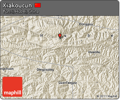 Shaded Relief Map of Xiakoucun