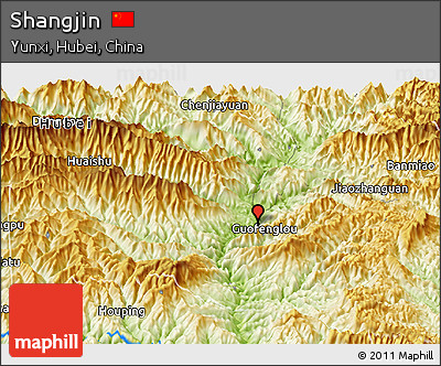 Physical Panoramic Map of Shangjin