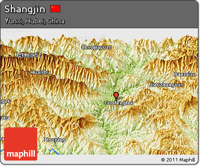 Physical Panoramic Map of Shangjin