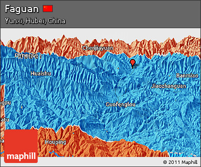 Political Panoramic Map of Faguan