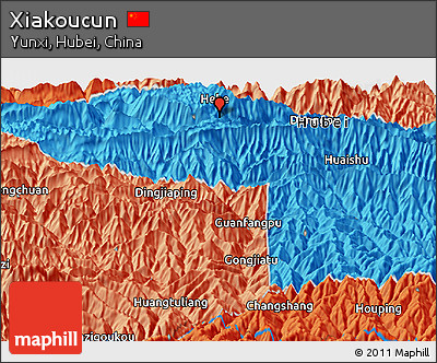 Political Panoramic Map of Xiakoucun