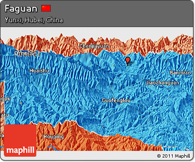 Political Panoramic Map of Faguan