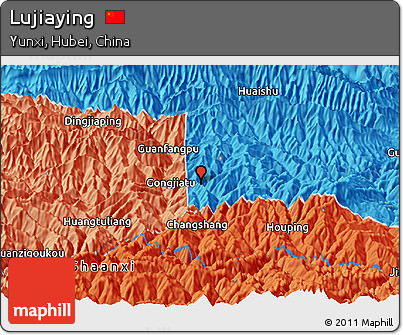 Political Panoramic Map of Lujiaying