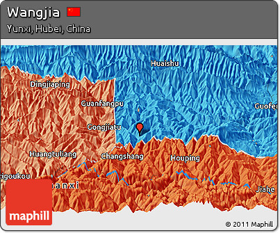 Political Panoramic Map of Wangjia