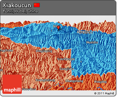 Political Panoramic Map of Xiakoucun