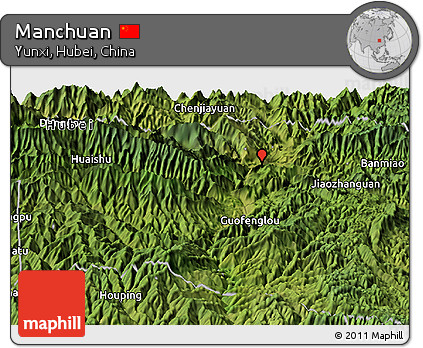 Satellite Panoramic Map of Manchuan