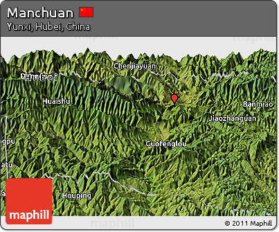 Satellite Panoramic Map of Manchuan