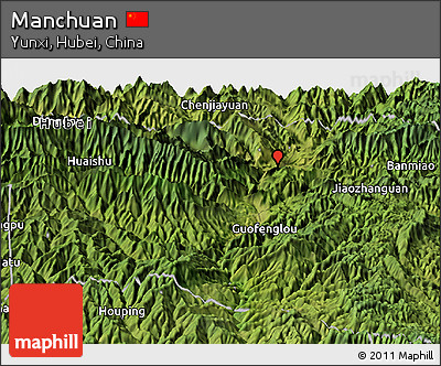 Satellite Panoramic Map of Manchuan