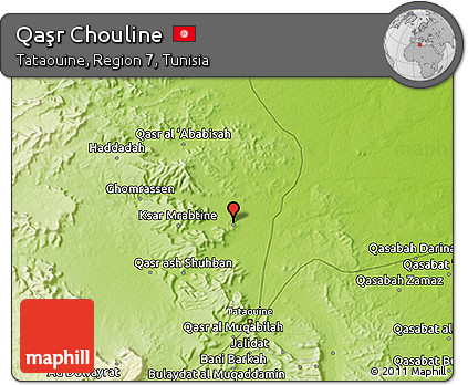 Physical 3D Map of Qaşr Chouline