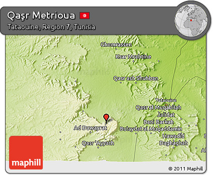 Physical 3D Map of Qaşr Metrioua