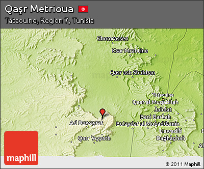 Physical 3D Map of Qaşr Metrioua