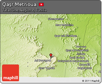 Physical 3D Map of Qaşr Metrioua