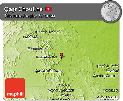 Physical Map of Qaşr Chouline