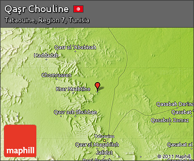 Physical Map of Qaşr Chouline
