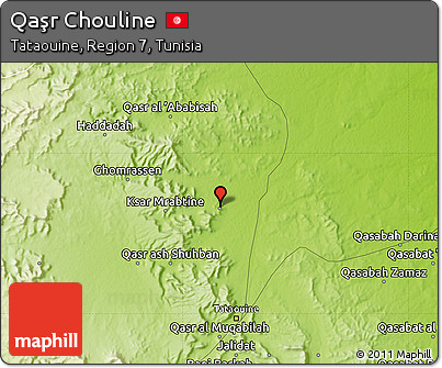 Physical Map of Qaşr Chouline