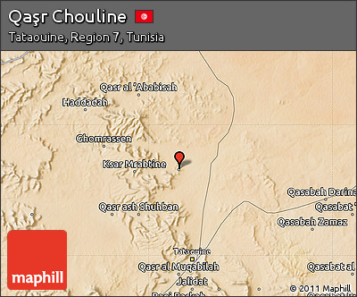 Satellite Map of Qaşr Chouline