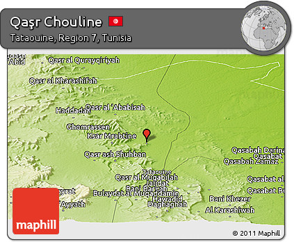 Physical Panoramic Map of Qaşr Chouline