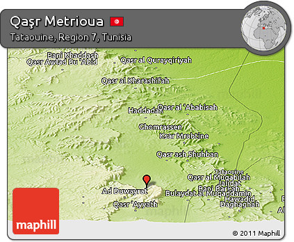 Physical Panoramic Map of Qaşr Metrioua