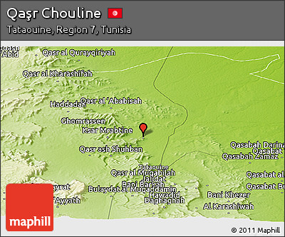 Physical Panoramic Map of Qaşr Chouline
