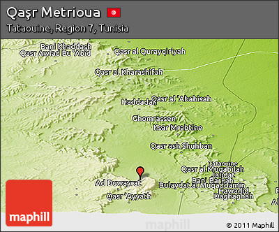 Physical Panoramic Map of Qaşr Metrioua