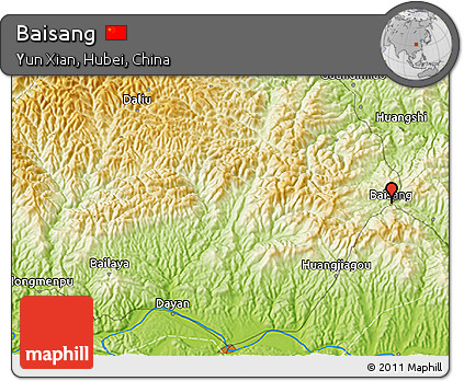 Physical 3D Map of Baisang