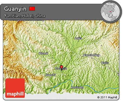 Physical 3D Map of Guanyin