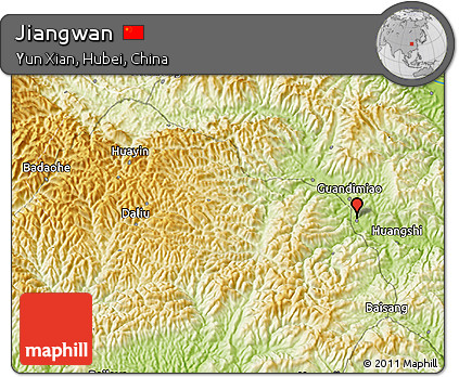 Physical 3D Map of Jiangwan