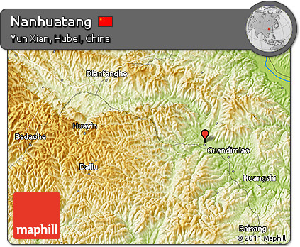 Physical 3D Map of Nanhuatang