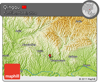 Physical 3D Map of Qingqu