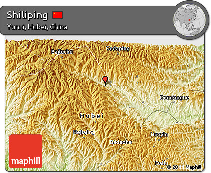 Physical 3D Map of Shiliping