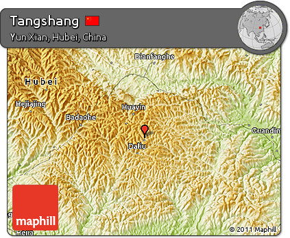 Physical 3D Map of Tangshang