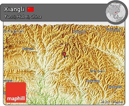 Physical 3D Map of Xiangli