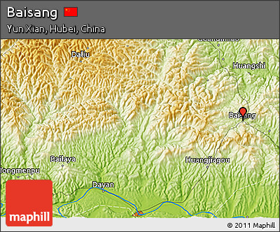 Physical 3D Map of Baisang