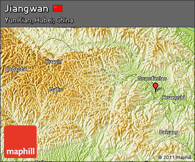 Physical 3D Map of Jiangwan