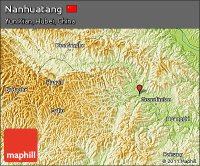 Physical 3D Map of Nanhuatang