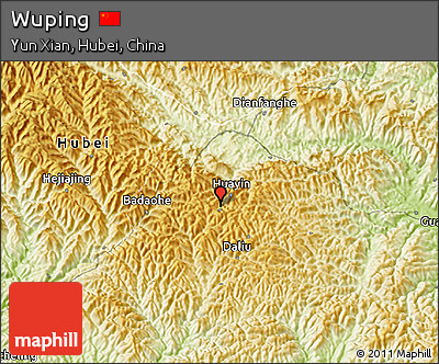 Physical 3D Map of Wuping