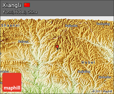 Physical 3D Map of Xiangli