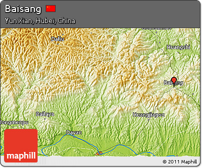 Physical 3D Map of Baisang