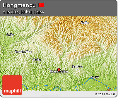 Physical 3D Map of Hongmenpu