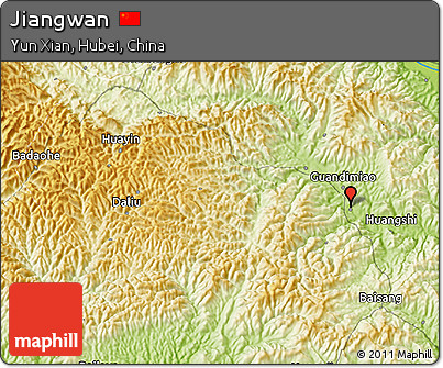 Physical 3D Map of Jiangwan