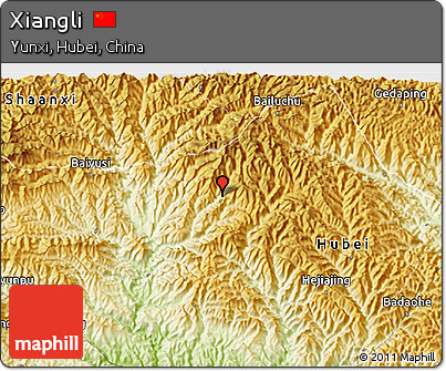 Physical 3D Map of Xiangli