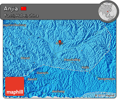 Political 3D Map of Anjia