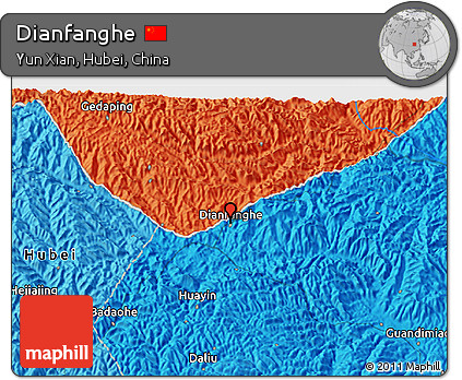 Political 3D Map of Dianfanghe