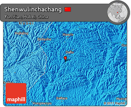 Political 3D Map of Shenwulinchachang