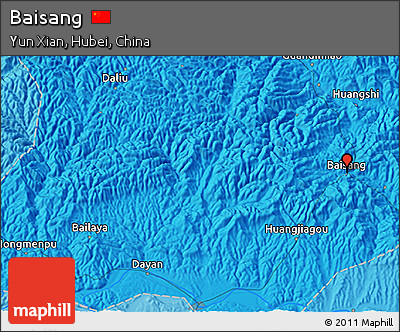 Political 3D Map of Baisang