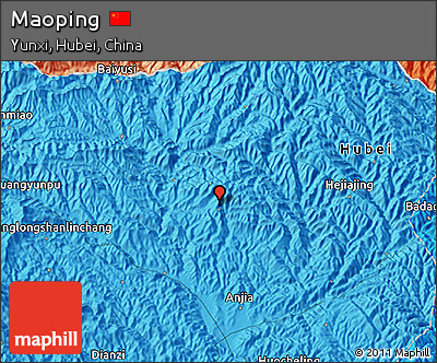Political 3D Map of Maoping