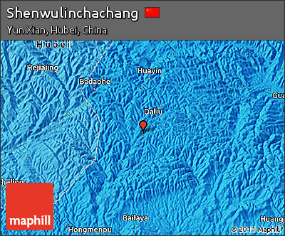 Political 3D Map of Shenwulinchachang