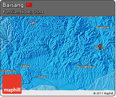 Political 3D Map of Baisang