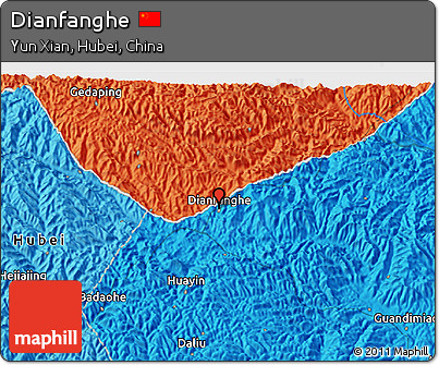 Political 3D Map of Dianfanghe