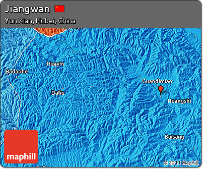 Political 3D Map of Jiangwan